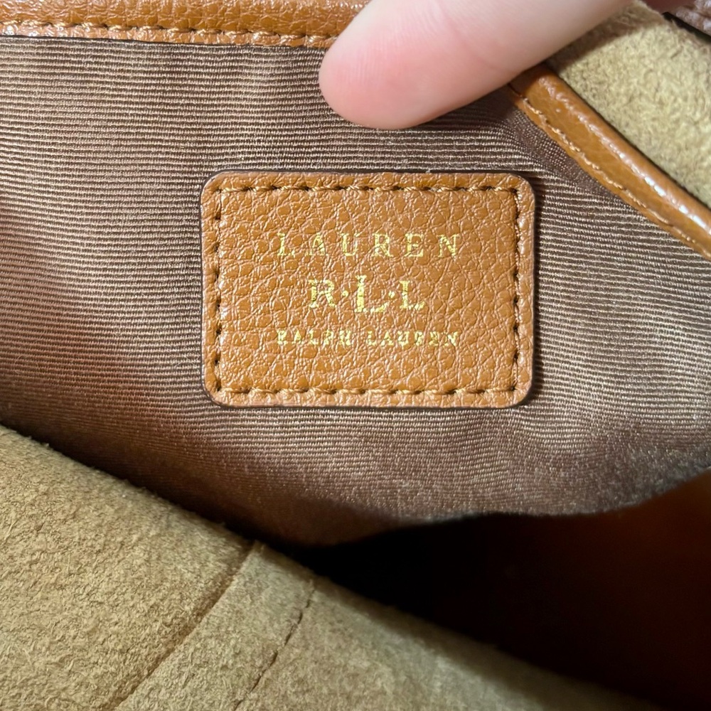 Vintage Ralph Lauren Tan Leather Shoulder Bag - Picture 5 of 7